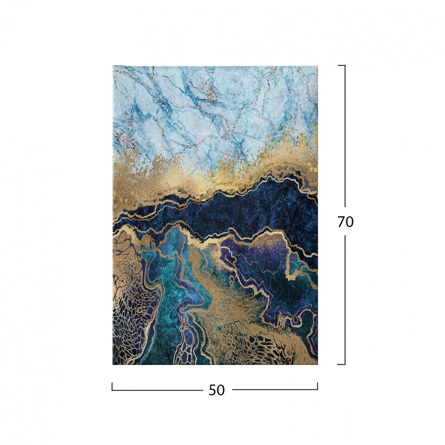 Canvas Painting Marble Effect Hm7196.02 50x3x70 Cm.
