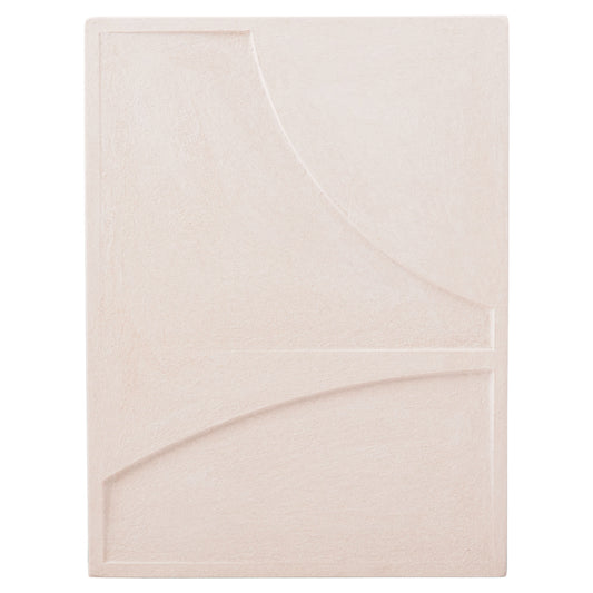 Wall Decor Panel Rectangle Series Santorini Hm4509 Mdf In Off-white Color 60x4(thickness)x80hcm.