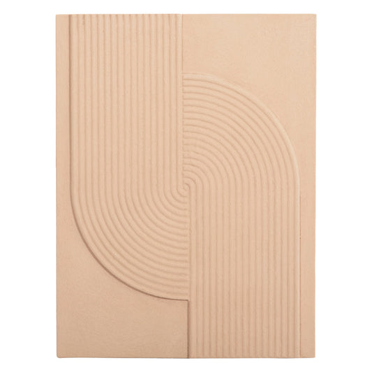 Wall Decor Panel Rectangle Series Santorini Hm4521 Mdf In Beige Color 60x4(thickness)x80hcm.