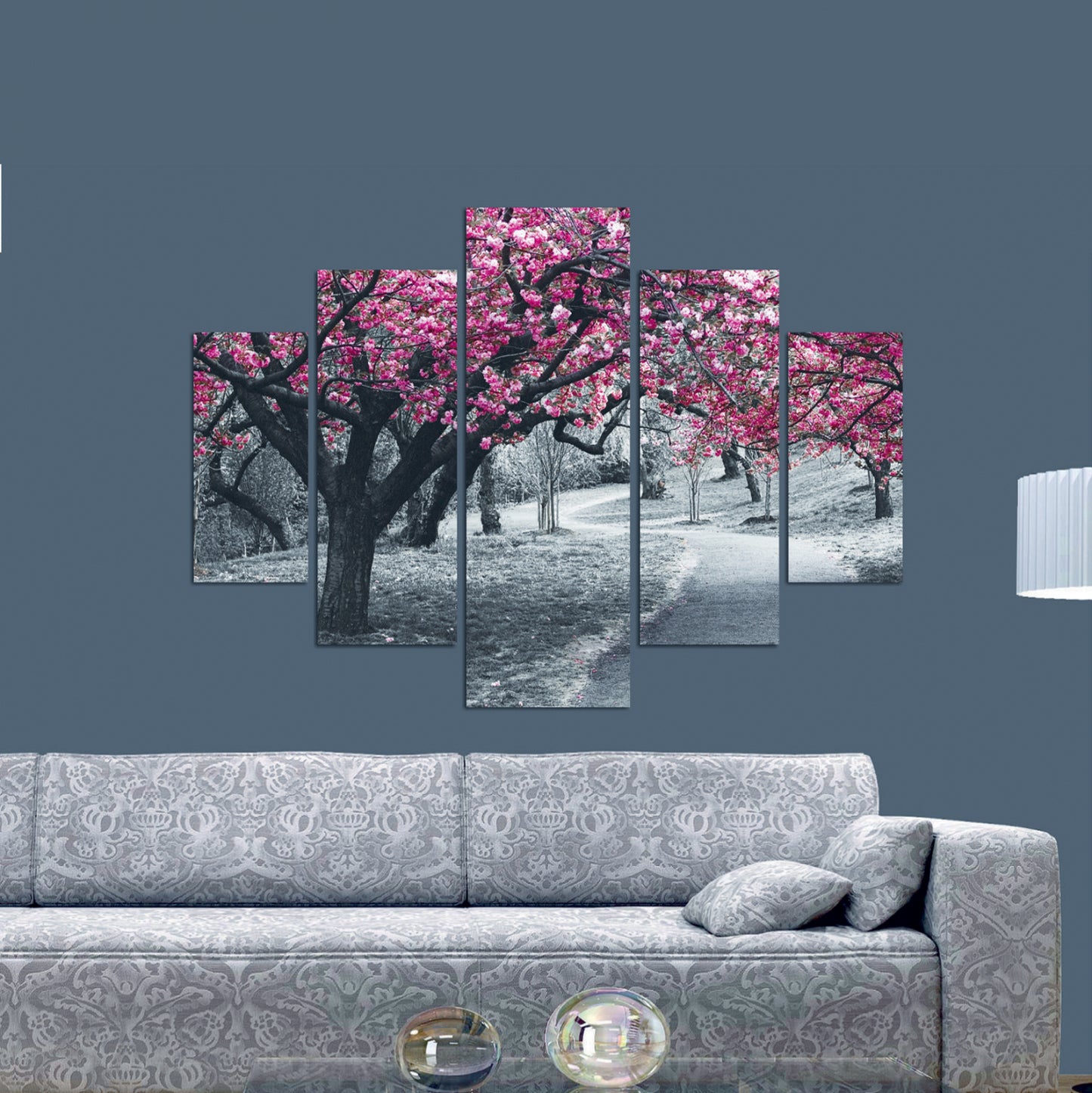 5 Pcs Mdf Painting Blooming Tree 82Χ56x3  Hm7207.04