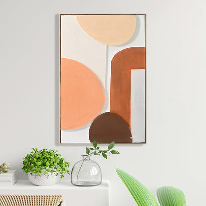 Wall Painting 3d Fluo Hm4543.01 With Beige Ps Frame-handmade Shapes 60x4,5Χ90hcm.