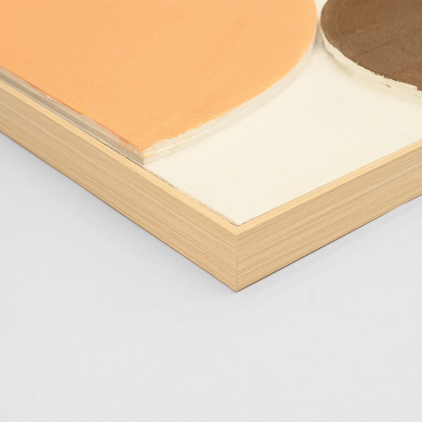 Wall Painting 3d Fluo Hm4543.01 With Beige Ps Frame-handmade Shapes 60x4,5Χ90hcm.