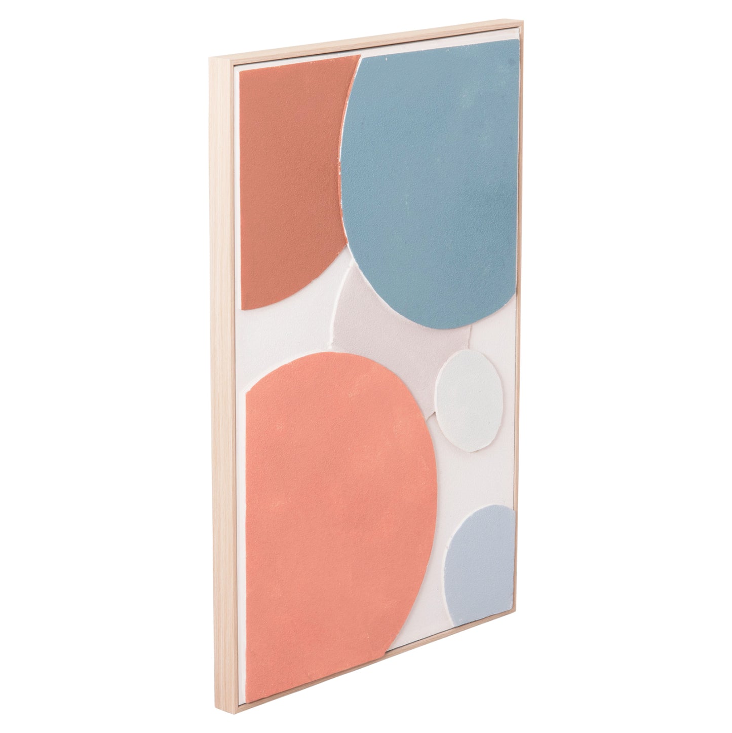Wall Painting 3d Fluo Hm4543.02 With Beige Ps Frame-handmade Shapes 60x4,5Χ90hcm.