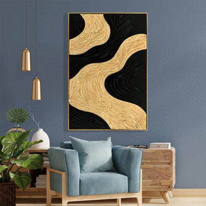 Wall Painting 3d Sediment Hm4548.01 Beige Ps Frame-handmade Shapes 62x4,5Χ92hcm.