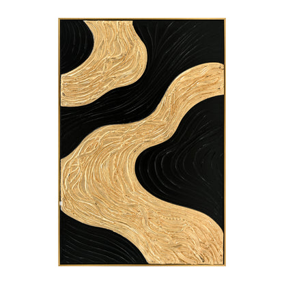 Wall Painting 3d Sediment Hm4548.01 Beige Ps Frame-handmade Shapes 62x4,5Χ92hcm.