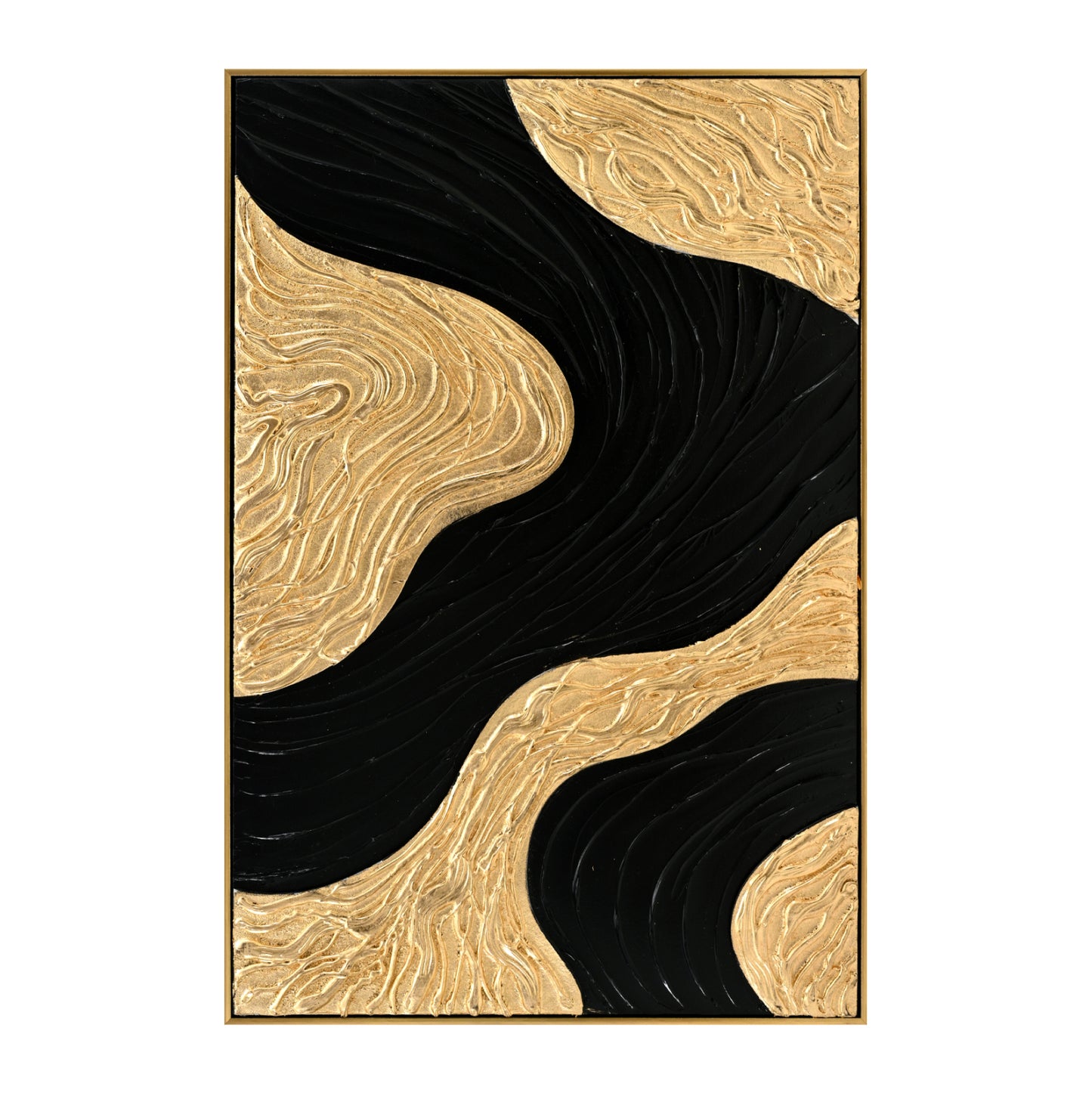 Wall Painting 3d Sediment Hm4548.02 Beige Ps Frame-handmade Shapes 62x4,5Χ92hcm.