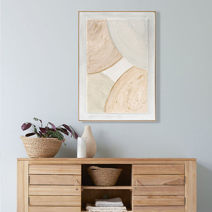 Wall Painting 3d Hm4554 With Beige Ps Frame-handmade Curve Shapes 72x5x102hcm.