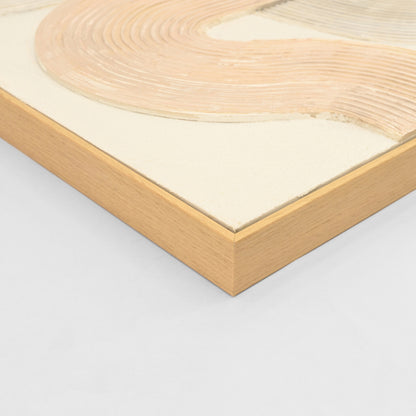 Wall Painting 3d Shon Hm4557 With Beige Ps Frame-handmade Curve Shapes 72x5x102hcm.