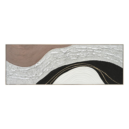 Wall Painting Abstract Hm4552.01 Beige Ps Frame-canvas- Handmade 152x4.5x52hcm.