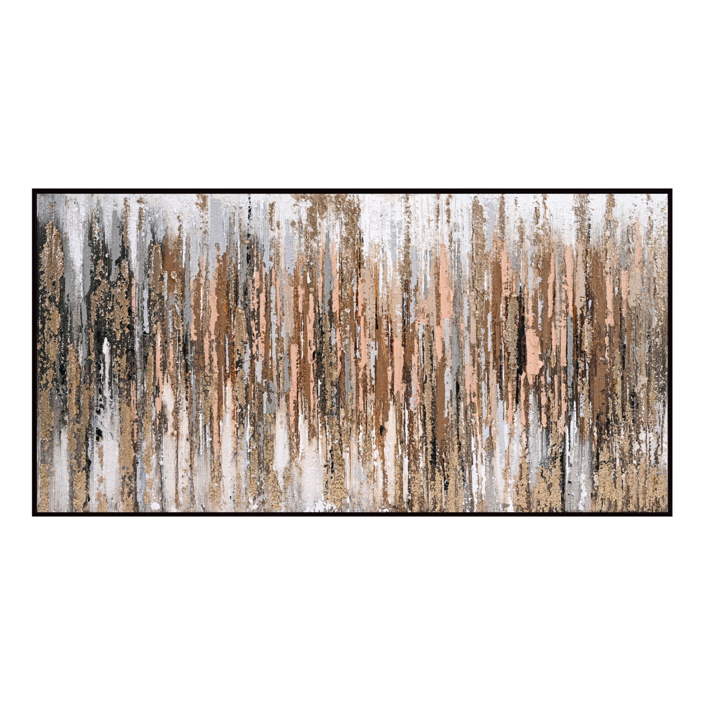 Wall Painting Sediment Hm4574.01 Black Ps Frame-canvas 142x4.5x72hcm.