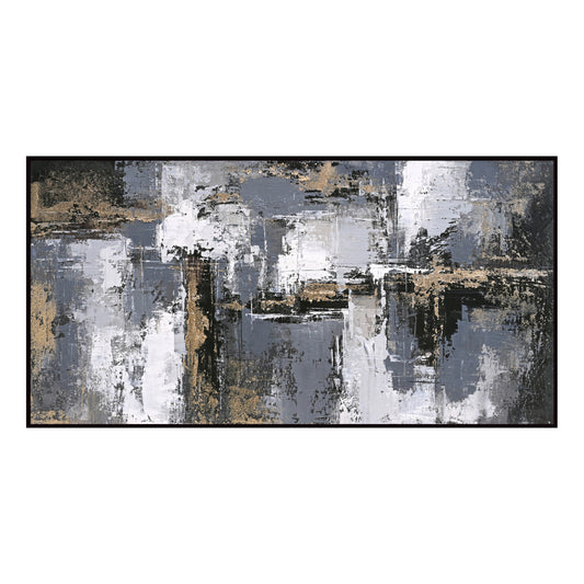 Wall Painting Sediment Hm4576 Black Ps Frame-canvas 142x4.5x72hcm.