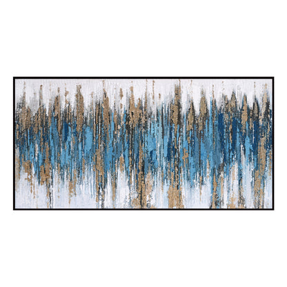 Wall Painting Sediment (blue) Hm4574.02 Beige Ps Frame-canvas 142x4.5x72hcm.