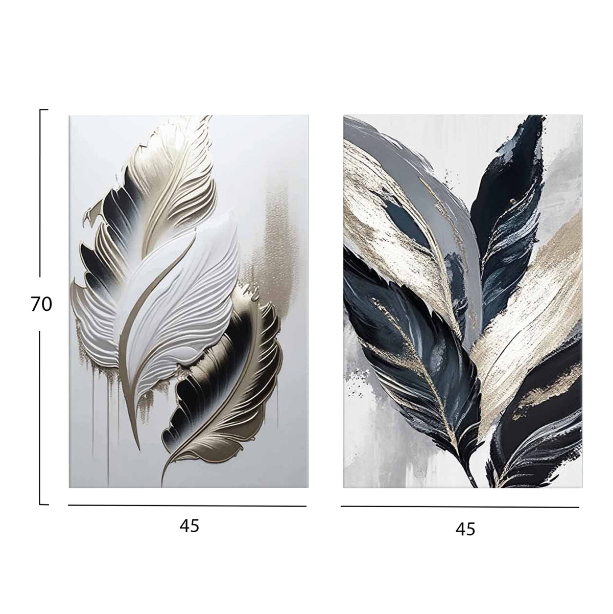Wall Painting 2pcs Series Gobi Hm4843 Printed Canvas 45x2.8(thickness)x70hcm.(x2)