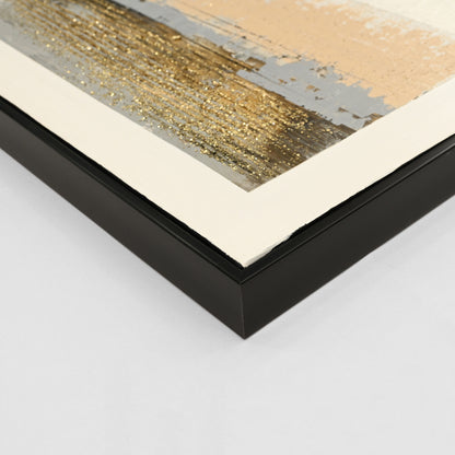 Wall Painting Hm4538 With Black Ps Frame-canvas With Abstract Image 72x4,5x142hcm.