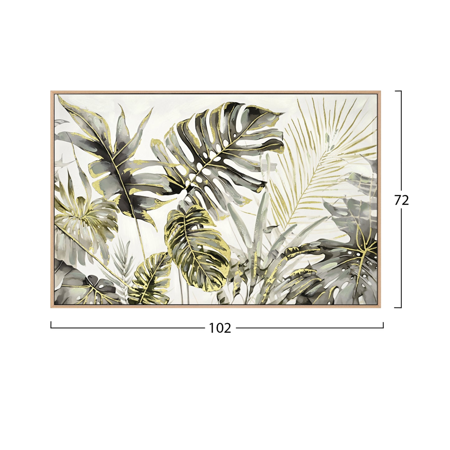 Wall Painting with Wood PS Frame - 102x72cm