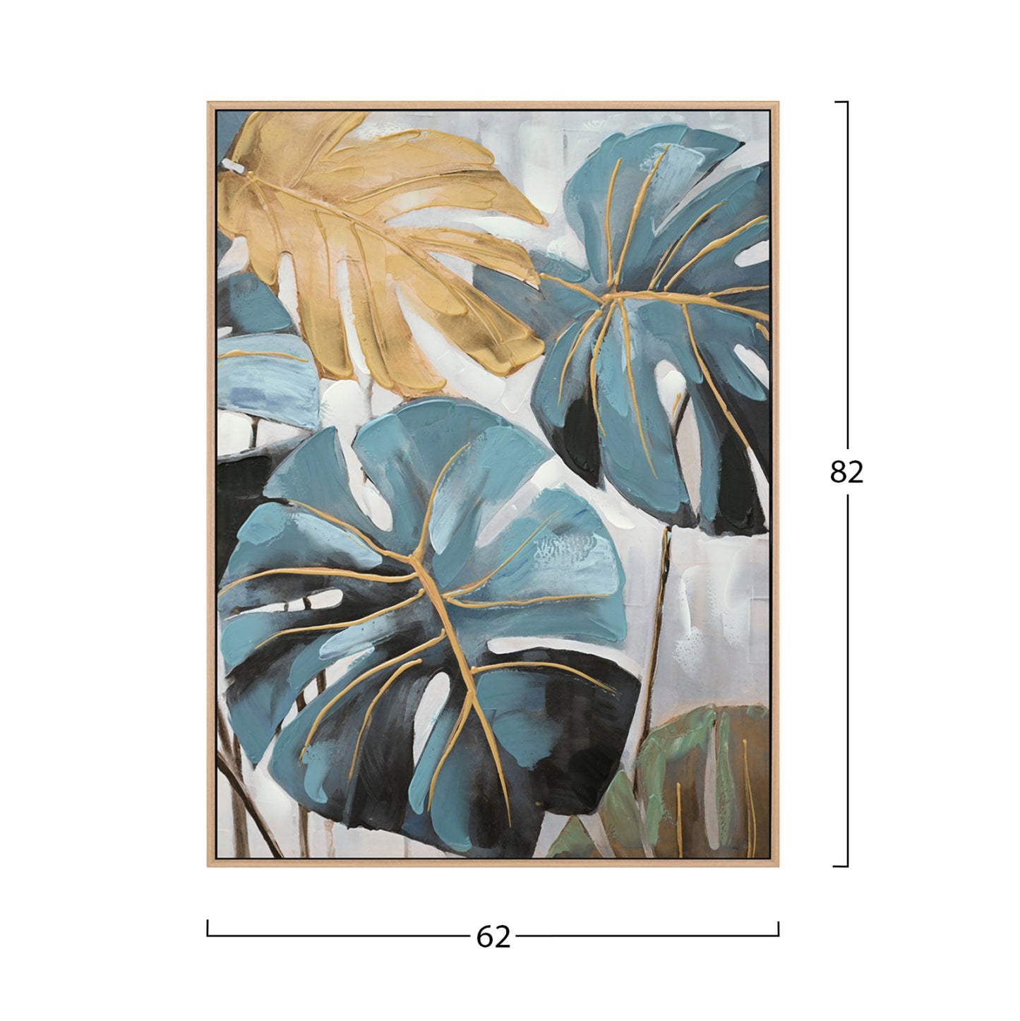 Wall Painting Tropico Hm4542 Beige Ps Frame-printed Canvas 62x4,5x82hcm.