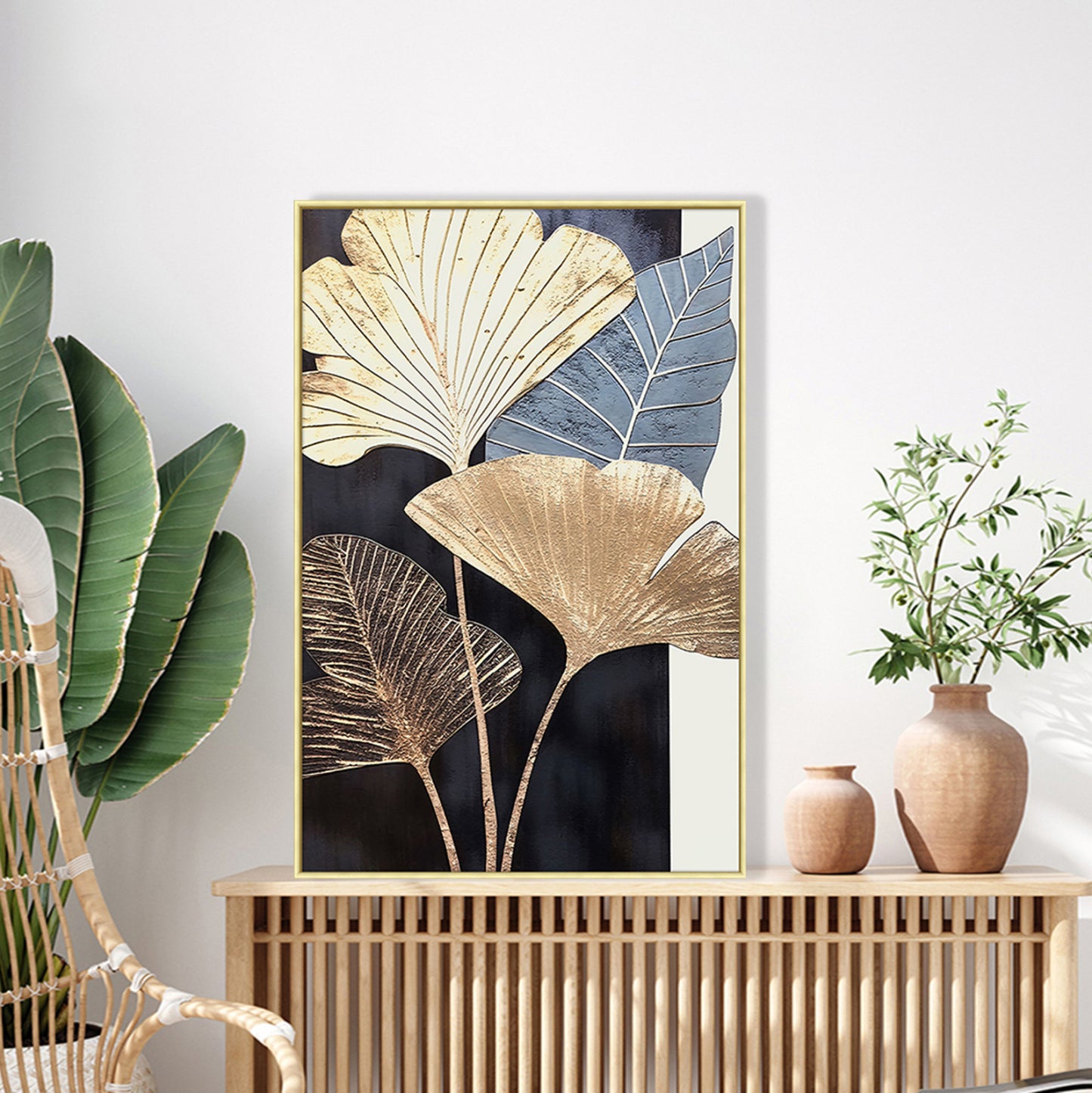 Wall Painting Tropico Hm4546.01 Beige Ps Frame-printed Canvas 52,5x2,8x72,5hcm.