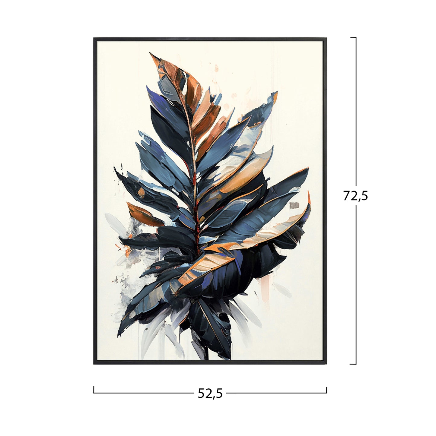Wall Painting Black PS Frame - 52.5x72.5cm