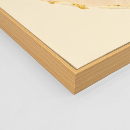 Wall Painting Hm4559 With Beige Ps Frame-canvas Circles 82x4,5x82hcm.