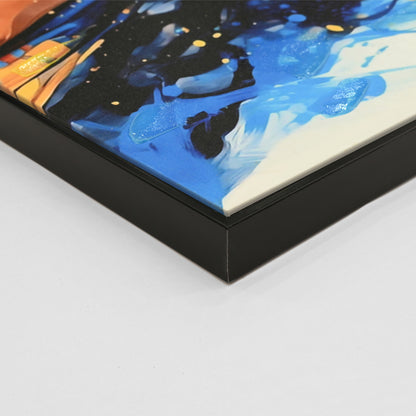 Wall Painting Onnanoko Hm4565 Black Ps Frame-printed Canvas Woman Figure 82x4,5x82hcm.