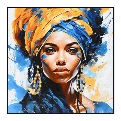 Wall Painting Onnanoko Hm4565 Black Ps Frame-printed Canvas Woman Figure 82x4,5x82hcm.