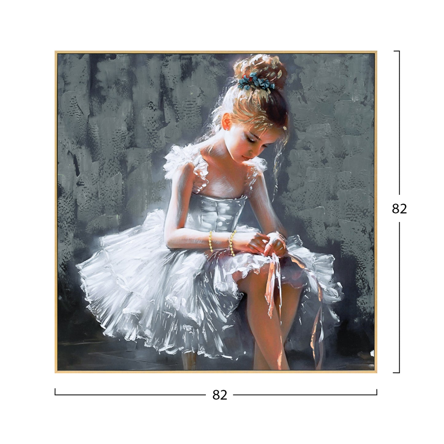 Wall Painting Onnanoko Hm4568 Black Ps Frame-printed Canvas 82x4,5x82hcm.