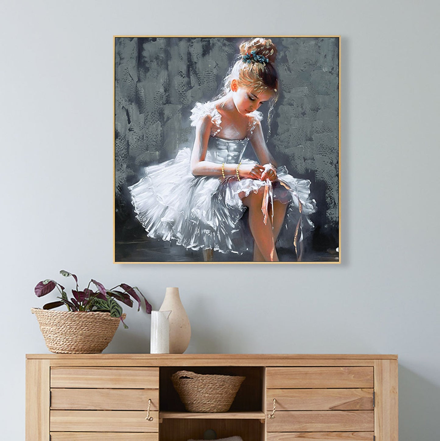 Wall Painting Onnanoko Hm4568 Black Ps Frame-printed Canvas 82x4,5x82hcm.