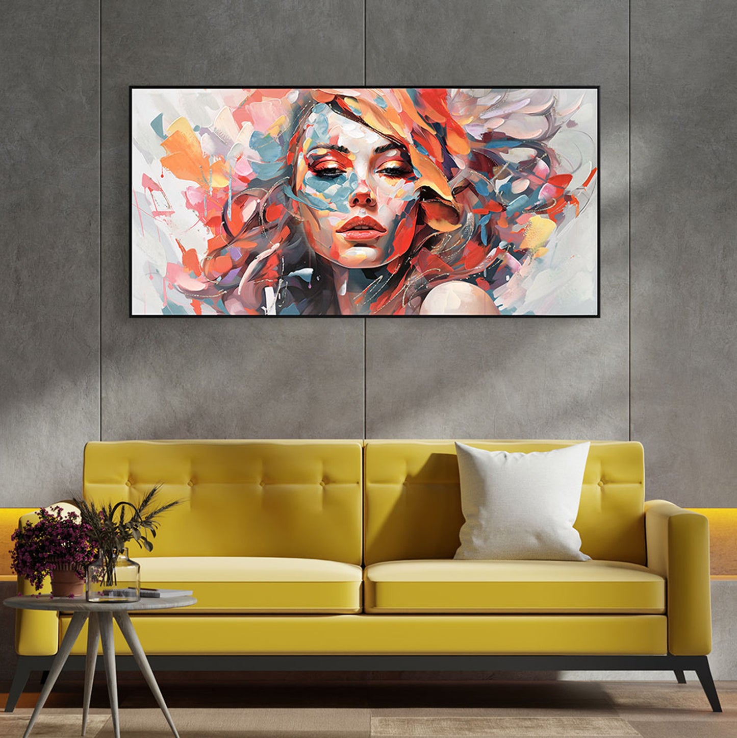 Wall Painting Marip Hm4570 Black Ps Frame-printed Canvas 122x4,5x62hcm.