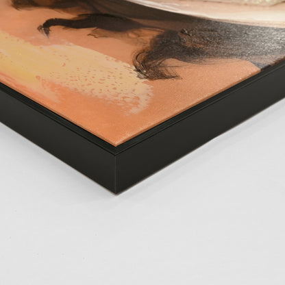 Wall Painting Black PS Frame Printed Canvas - 82x122cm.