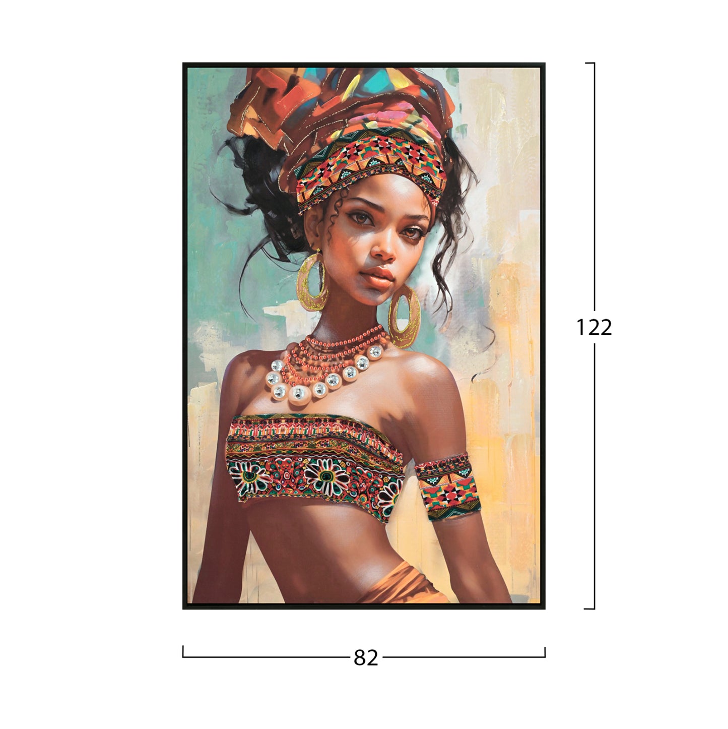 Wall Painting Marip Hm4572 Black Ps Frame-printed Canvas 82x4,5x122hcm.