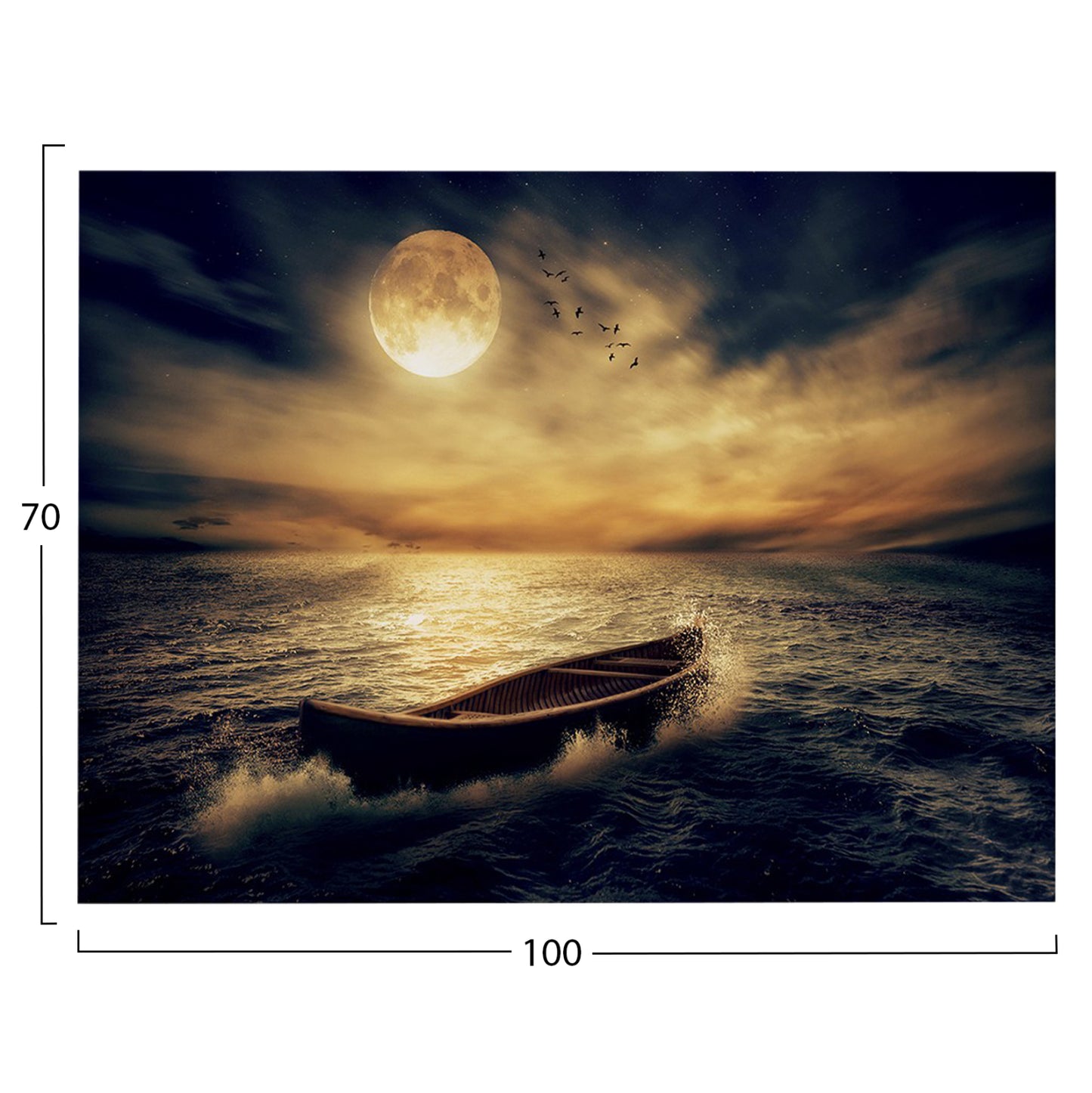 Wall Painting Series Gobi ΗΜ4785 Printed Canvas 100x3(thickness)x70hcm.