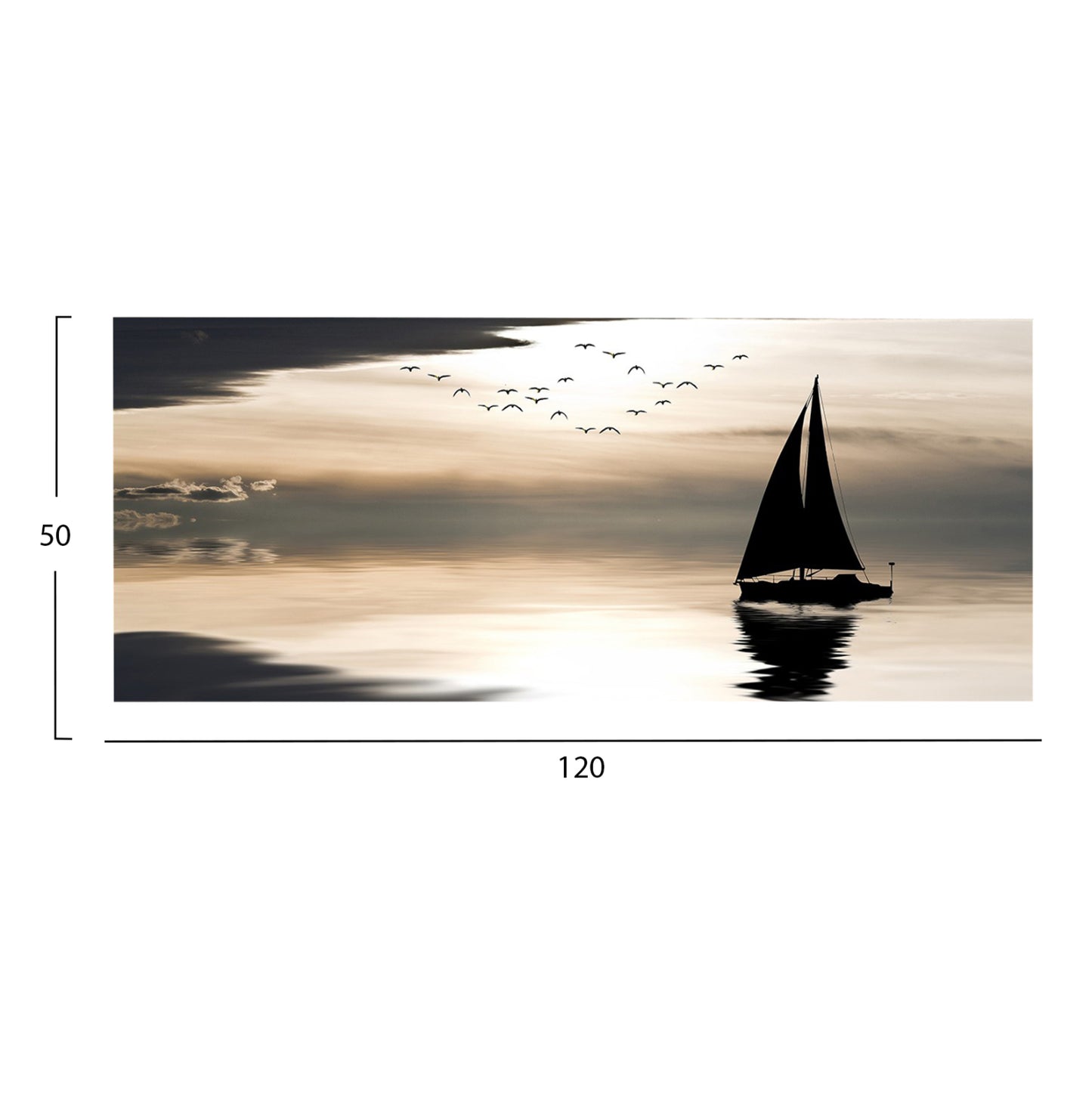 Wall Painting Series Gobi Hm4789 Printed Canvas 120x3(thickness)x50hcm.