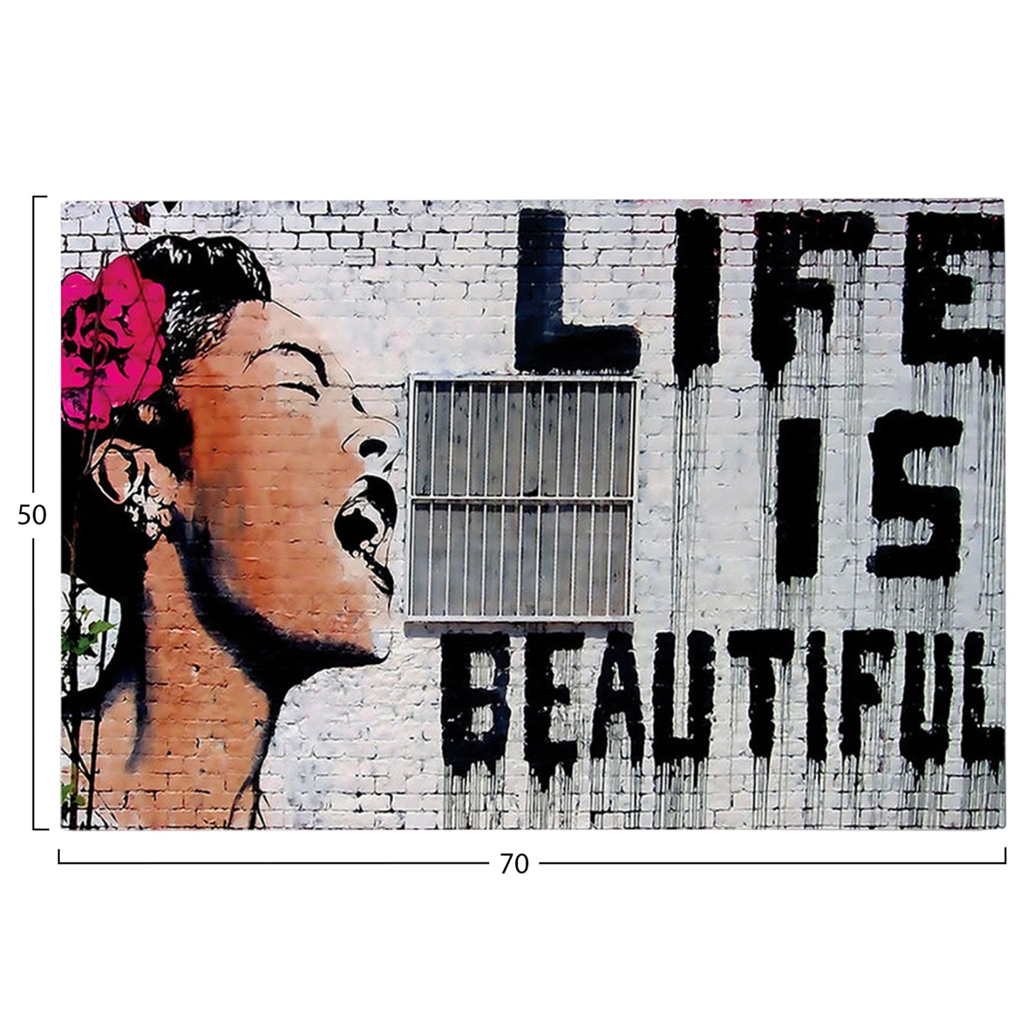 Wall Painting, wooden frame - 70x50cm