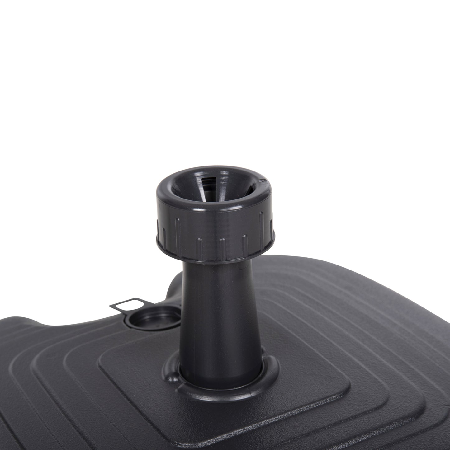 Plastic Umbrella Base With Handle Solbas Hm6112.02 Anthracite Color-for Pole 20/38mm 45x11hcm.