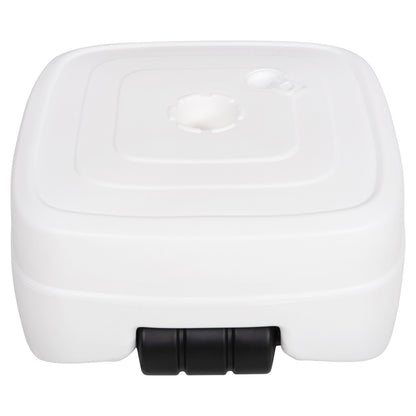 Plastic Umbrella Base With Wheel Solbas Hm6113.01 White Color-for Pole 33/50mm 46,5x23,5hcm.