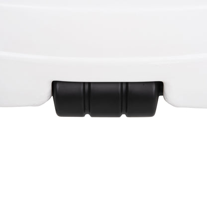 Plastic Umbrella Base With Wheel Solbas Hm6113.01 White Color-for Pole 33/50mm 46,5x23,5hcm.