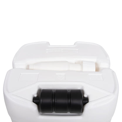 Plastic Umbrella Base With Wheel Solbas Hm6113.01 White Color-for Pole 33/50mm 46,5x23,5hcm.