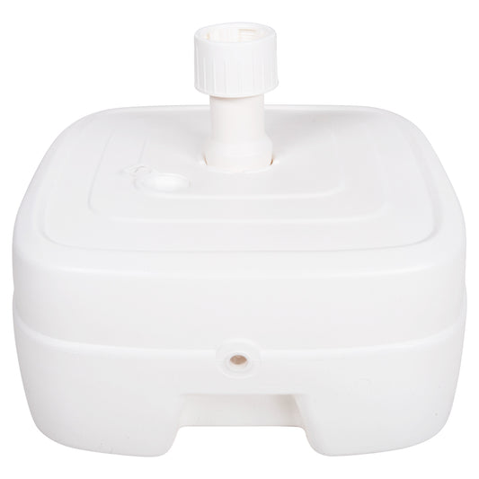 Plastic Umbrella Base With Wheel Solbas Hm6113.01 White Color-for Pole 33/50mm 46,5x23,5hcm.