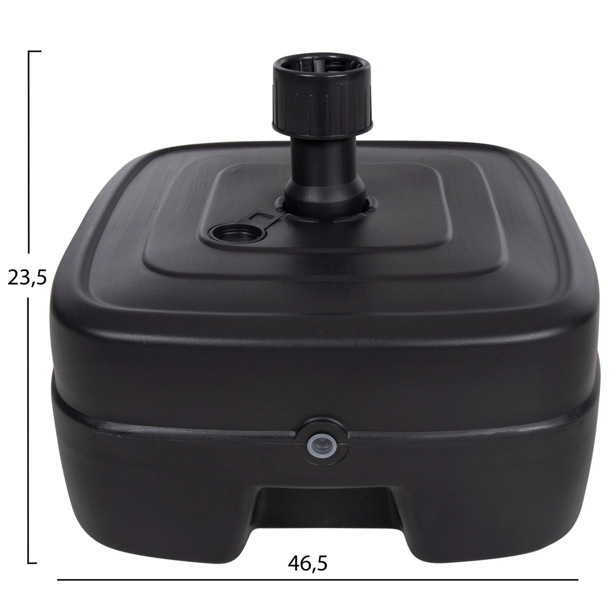 Plastic Umbrella Base With Wheel Solbas Hm6113.02 Anthracite Color-for Pole 33/50mm 46,5x23,5hcm.