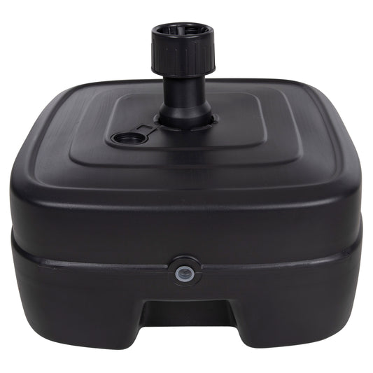 Plastic Umbrella Base With Wheel Solbas Hm6113.02 Anthracite Color-for Pole 33/50mm 46,5x23,5hcm.