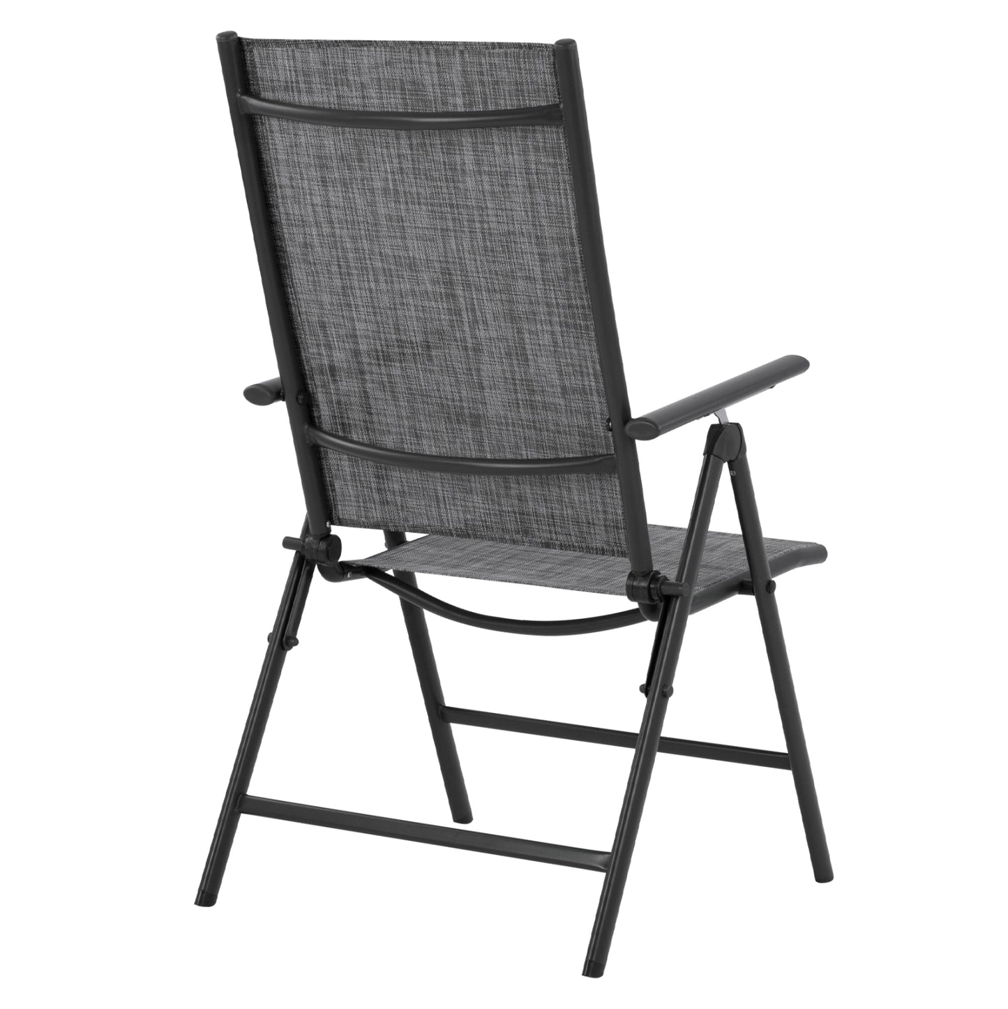 Folding Armchair 7seats Metallic Grey With Grey Textline Hm5700.01 55x70x103 Cm.