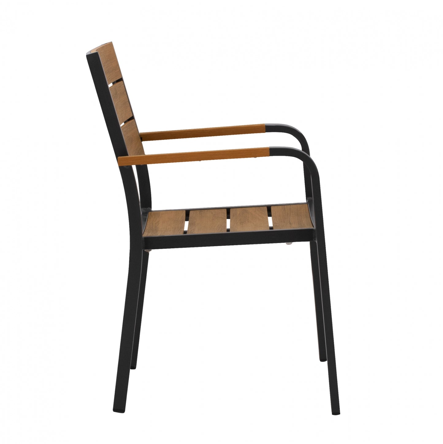 Aluminum Armchair Grey With Polywood Hm5127.02 55x56x85 Cm.