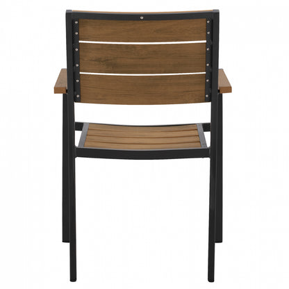 Aluminum Armchair Grey With Polywood Hm5127.02 55x56x85 Cm.