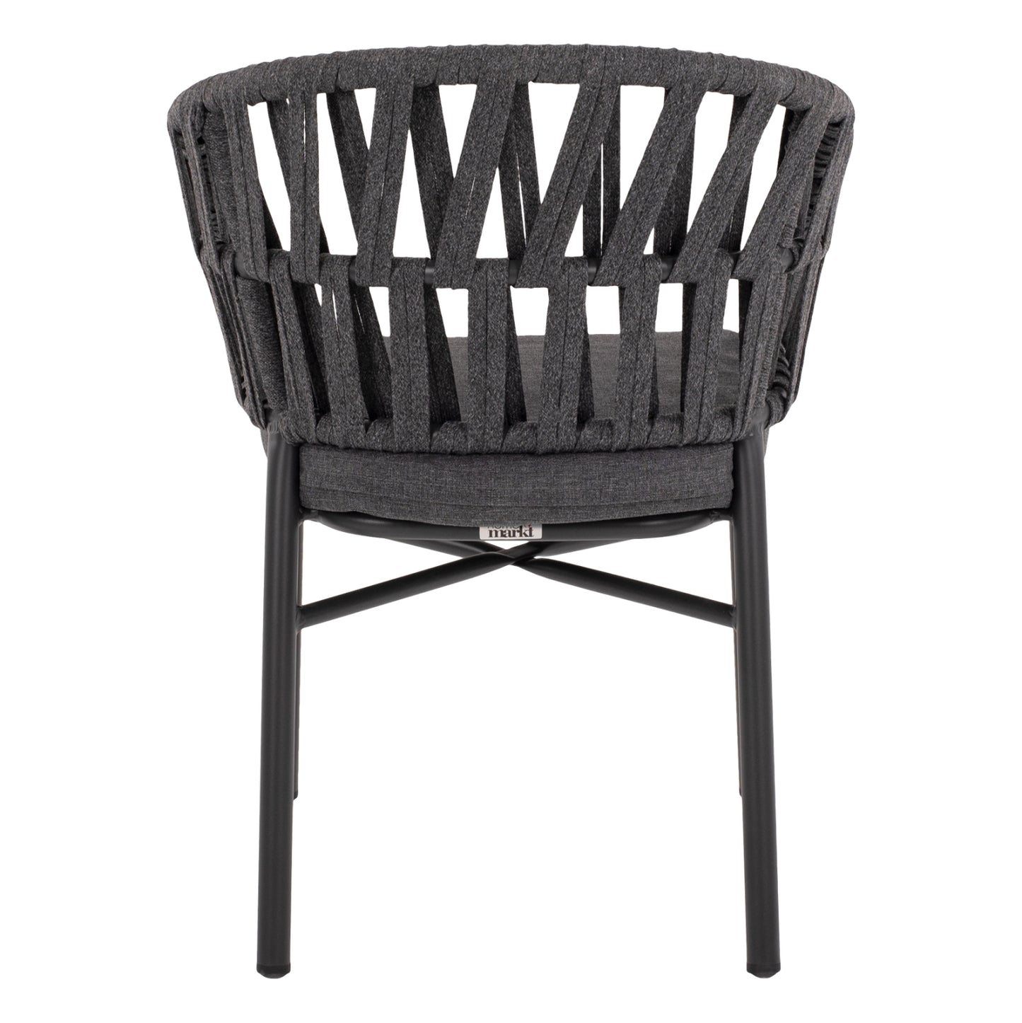 Armchair Aluminum Dark Grey With Rope Dark Grey  Hm5857.01 57x56x78Η Cm.
