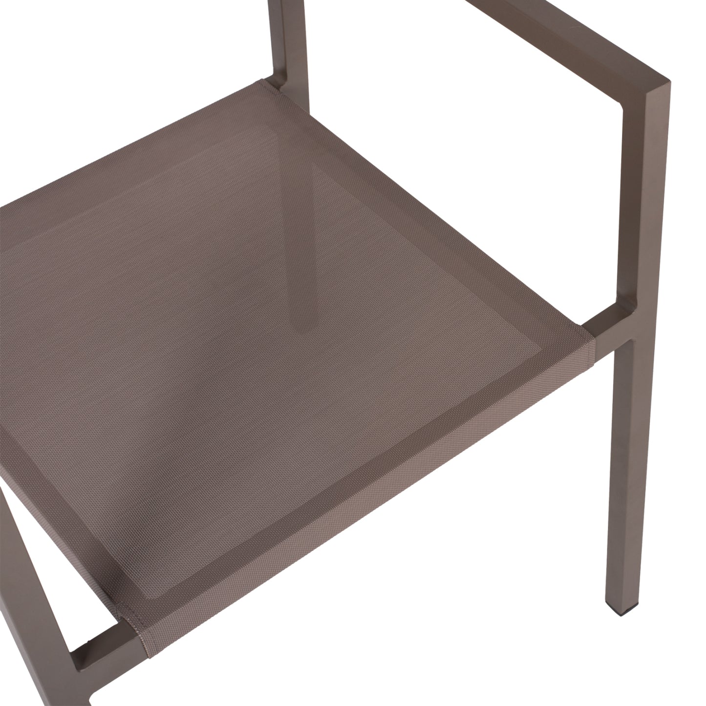 Armchair Aluminum Professional Champagne-colored With Pe Rattan Back Hm5893.03 55.5x58.5x83 Cm.