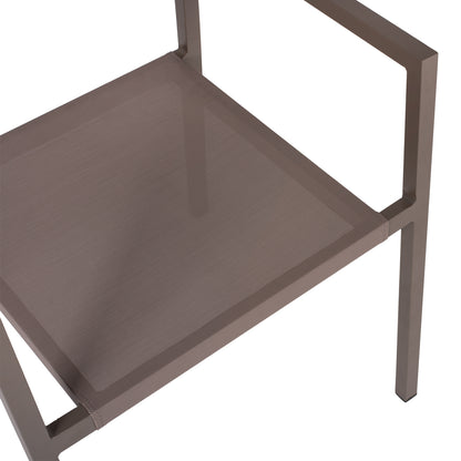 Armchair Aluminum Professional Champagne-colored With Pe Rattan Back Hm5893.03 55.5x58.5x83 Cm.