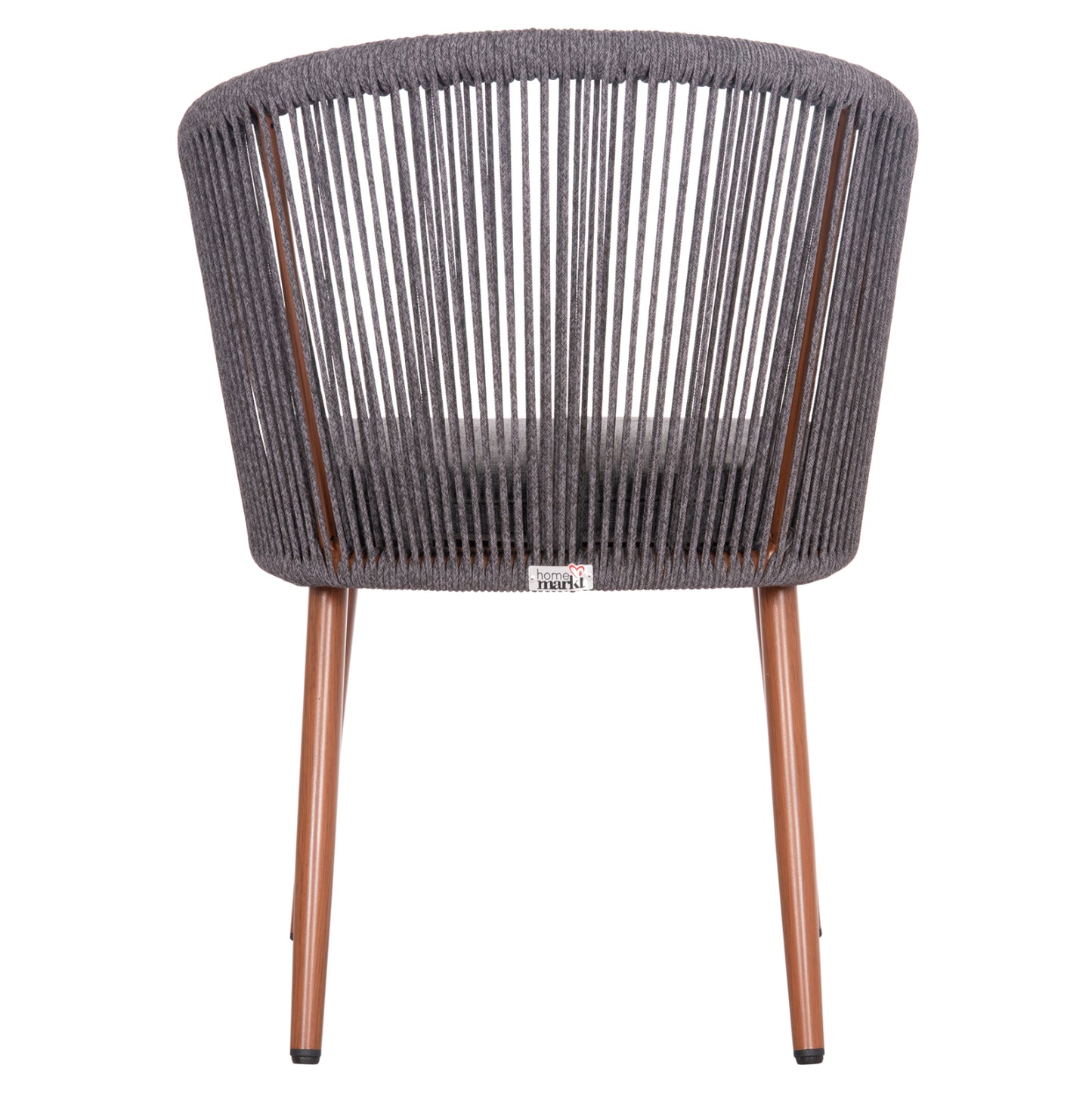 Dining Chair Harriet Hm5548.11 Aluminum Brown Frame-grey P.e.rope 60x62x80,5hcm.