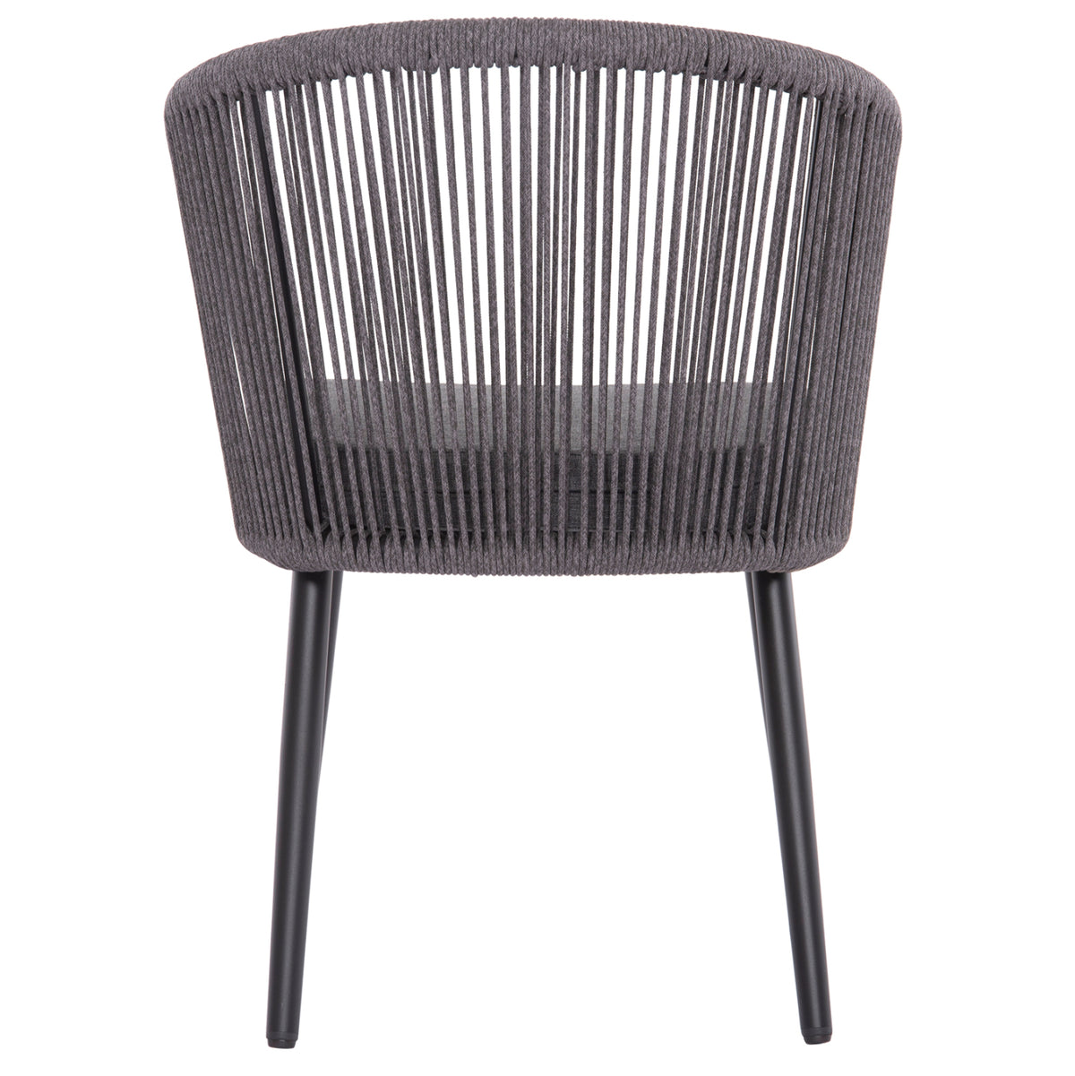 Dining Chair Harriet Hm5548.13 Aluminum Black Frame-anthracite P.e.rope & Cushion 60x62x80,5hcm.