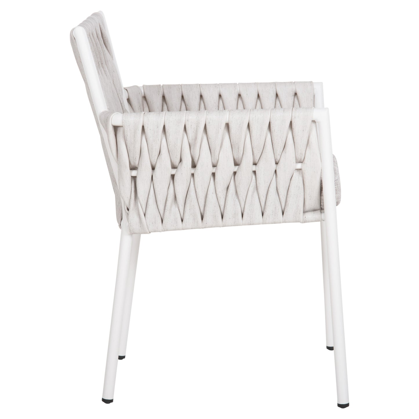 Aluminum Armchair Martin Hm5564.11 White Frame And Off-white Synthetic Rattan 56x56x80hcm.