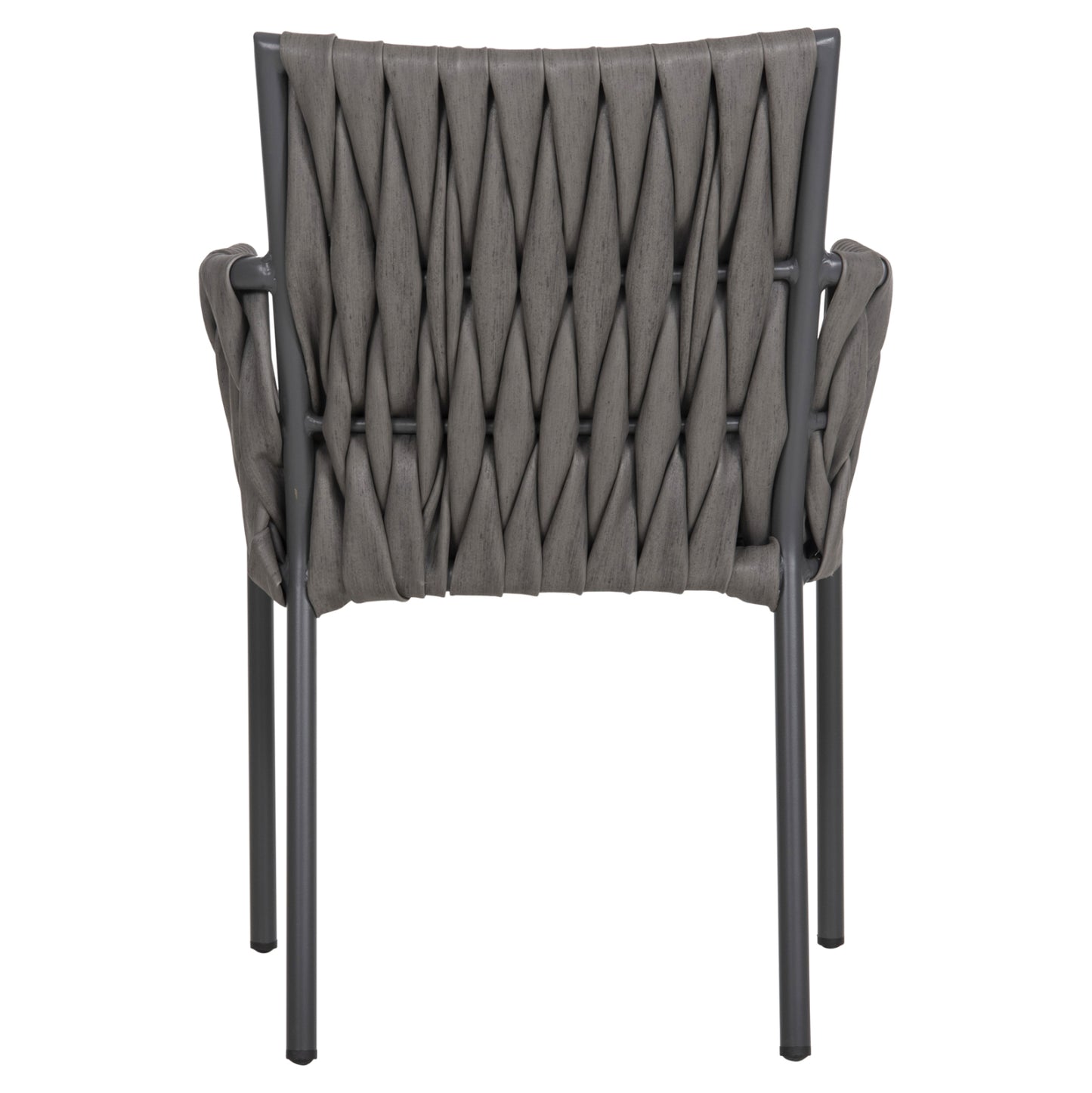 Aluminum Armchair Martin Hm5564.12 Anthracite Frame And Anthracite Synthetic Rattan 56x56x80hcm.